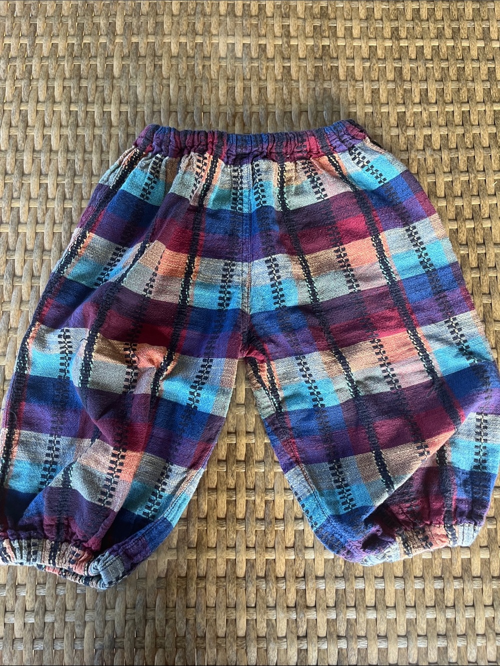 Ace & Jig Kids Plaid Elastic Waist Multicolor Bottoms - Blue, Purple, Pink